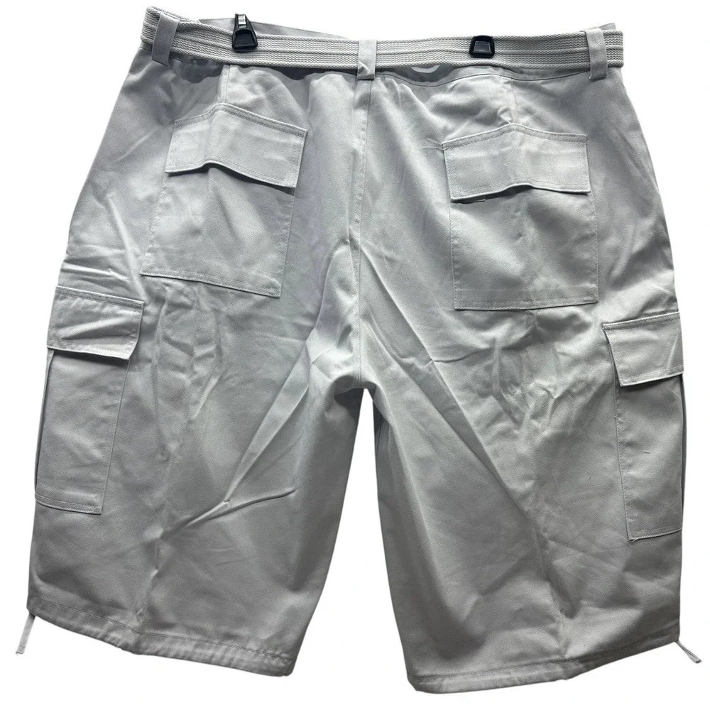 NWT BTL Beyond The Limit 46 Mens Baggy Cargo Shorts / Pants White Skater Hip Hop